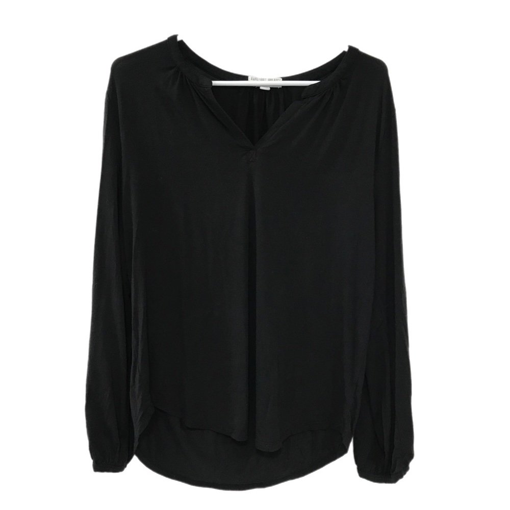 Barefoot Dreams Black Luxe Milk Jersey Namaste Top